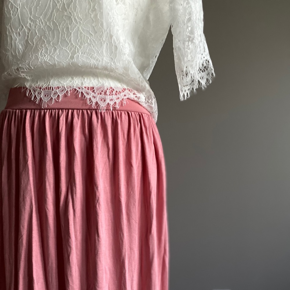 Rose Pink Maxi Skirt - Picture 4 of 7